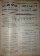 Journal Officiel de la République Fédérale du Cameroun n°21