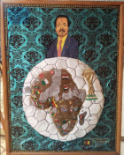 Tableau du Président Paul BIYA au centre de la Coupe d'Afrique des Nations